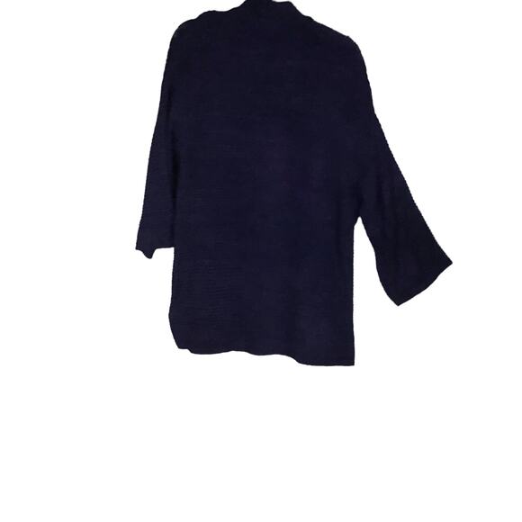 CENY Womens Cardigan Medium Blue Open Front Long Sleeve Pockets Acrylic Nylon - Picture 4 of 16
